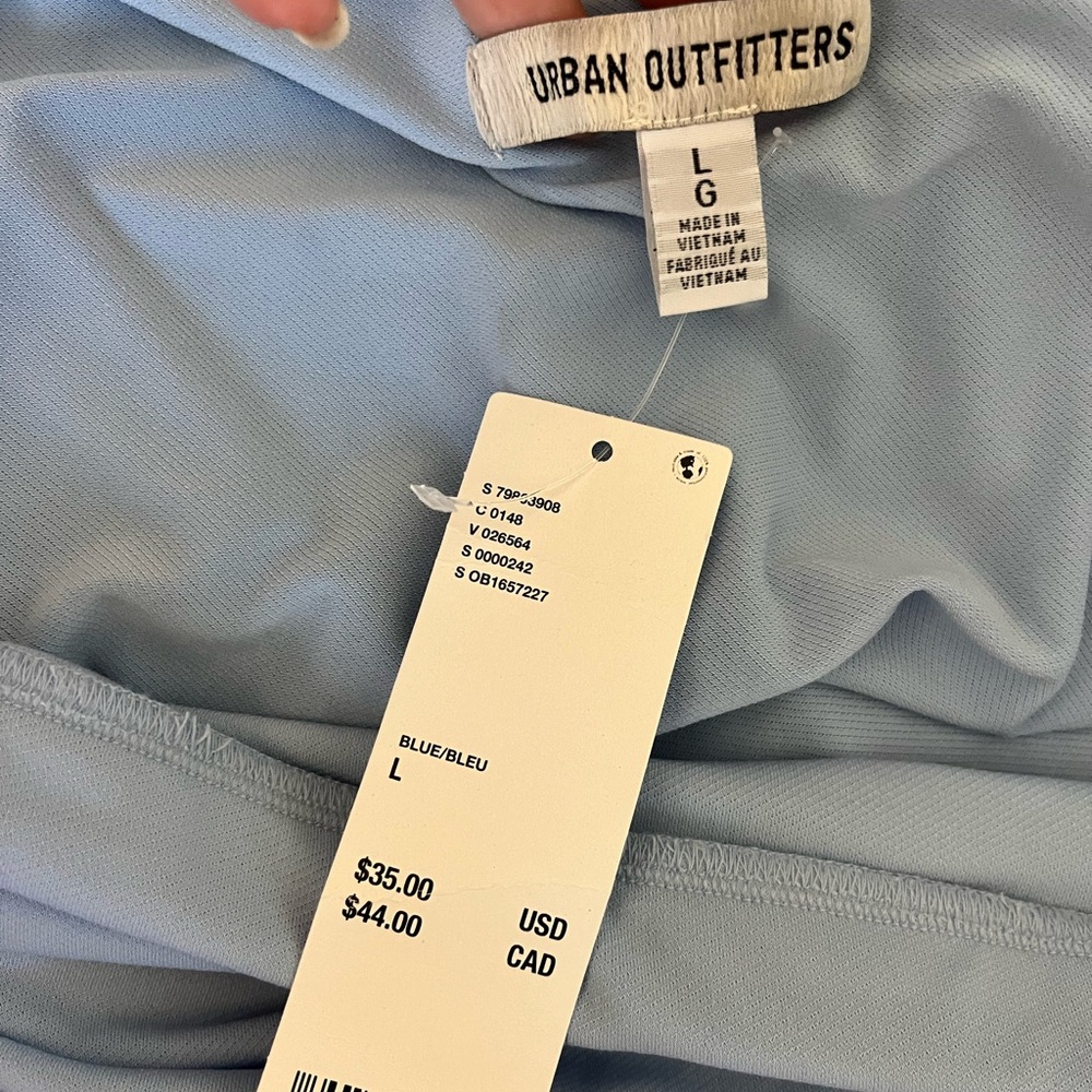 Urban Outfitters Light Blue strapless Top